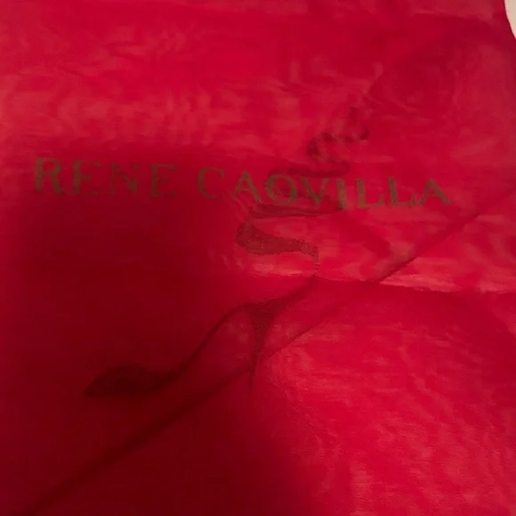 Rene Caovilla Red and Gold Embellished Heels - Picture 8 of 8